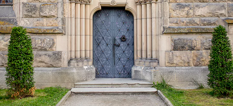 Traditional Double Front Doors in Menlo Park, CA